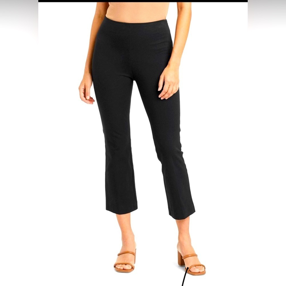 A New Day Black High Rise Cropped Flair Pull On Pants size 18